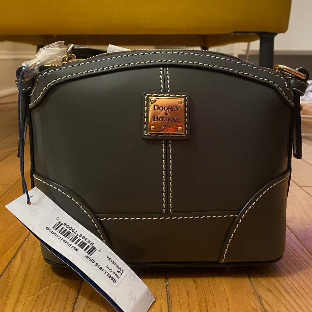 Dooney & Bourke Steel Grey Mini Domed Crossbody